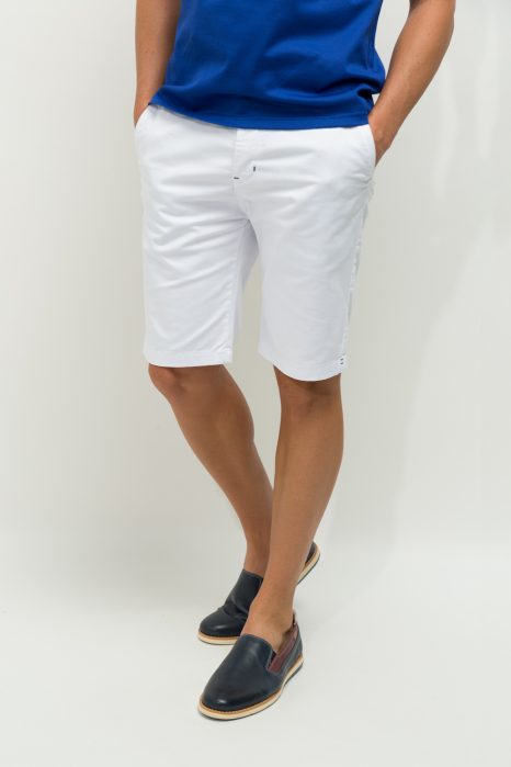 Pantalón corto popelín blanco