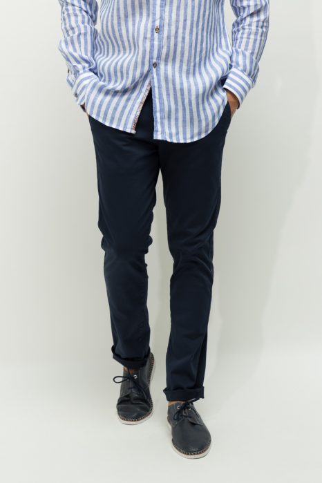 Navy straight fit chino