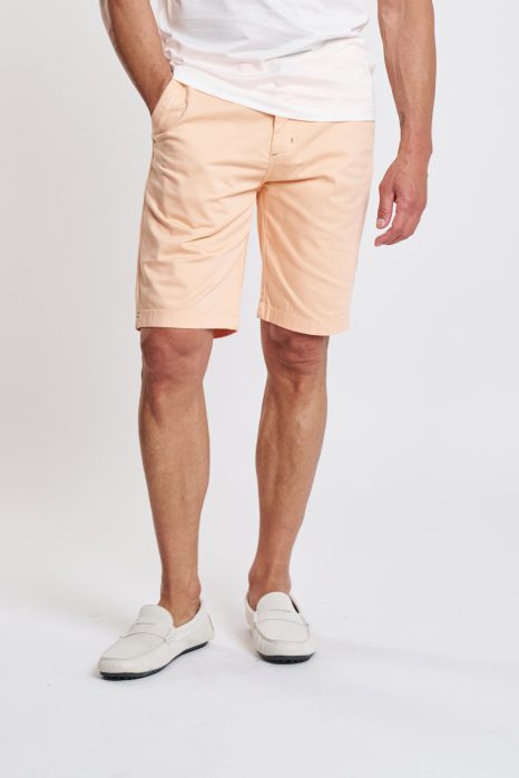 Peach stretch poplin shorts