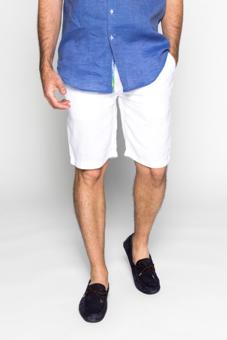White Linen Shorts