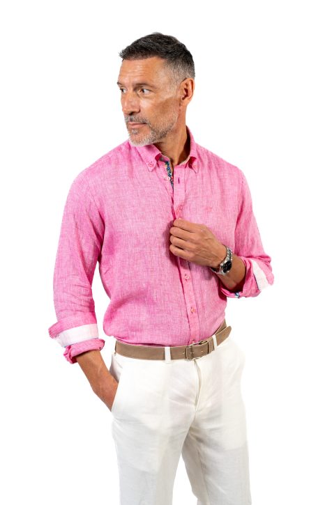 Pink Linen Shirt