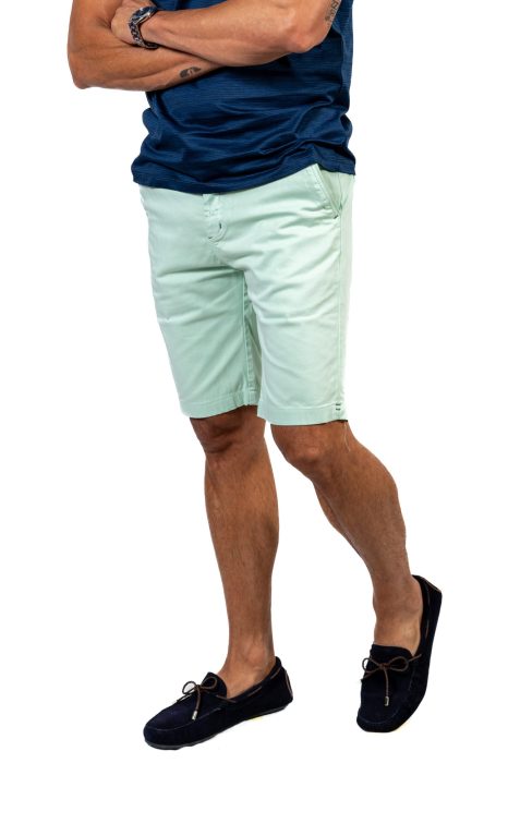 Aqua poplin stretch shorts