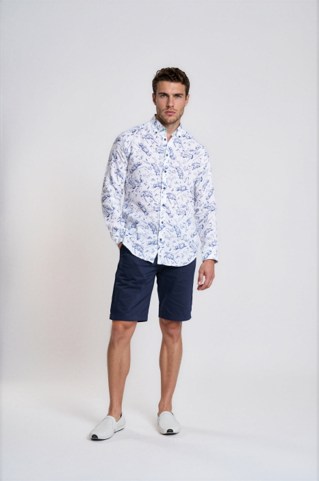 Vintage Cars Linen Shirt